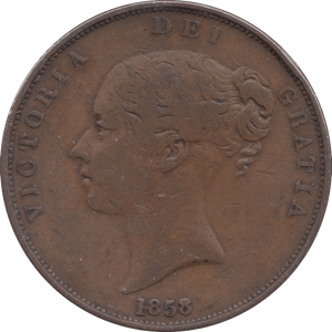 1858 PENNY ( GF ) - Penny - Cambridgeshire Coins