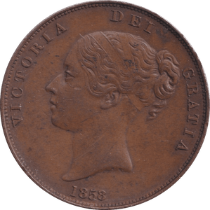 1858 PENNY ( GVF ) - Penny - Cambridgeshire Coins