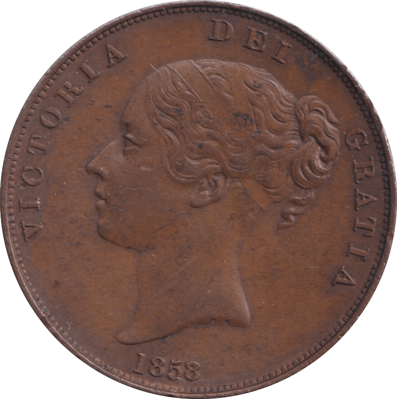 1858 PENNY ( GVF ) - Penny - Cambridgeshire Coins