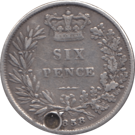 1858 SIXPENCE ( GF ) - SIXPENCE - Cambridgeshire Coins