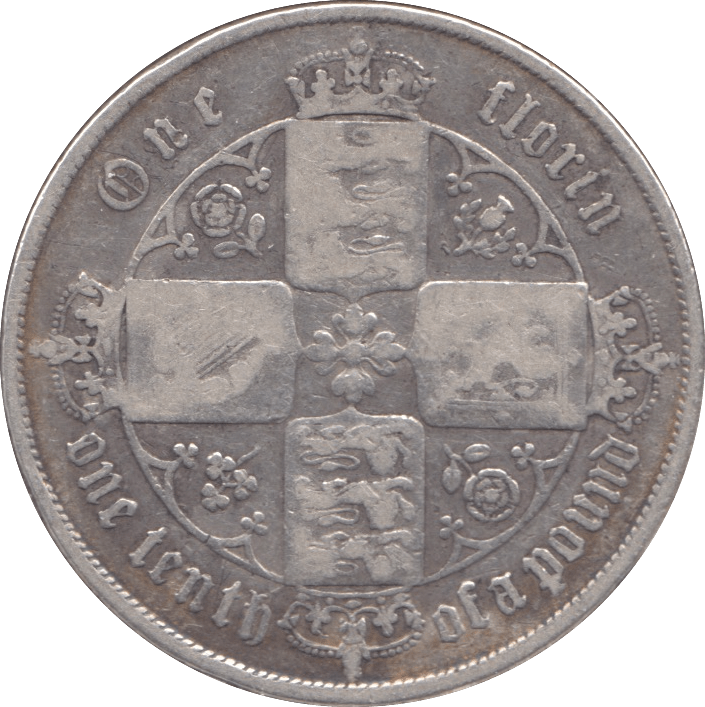 1859 FLORIN ( FINE ) - FLORIN - Cambridgeshire Coins