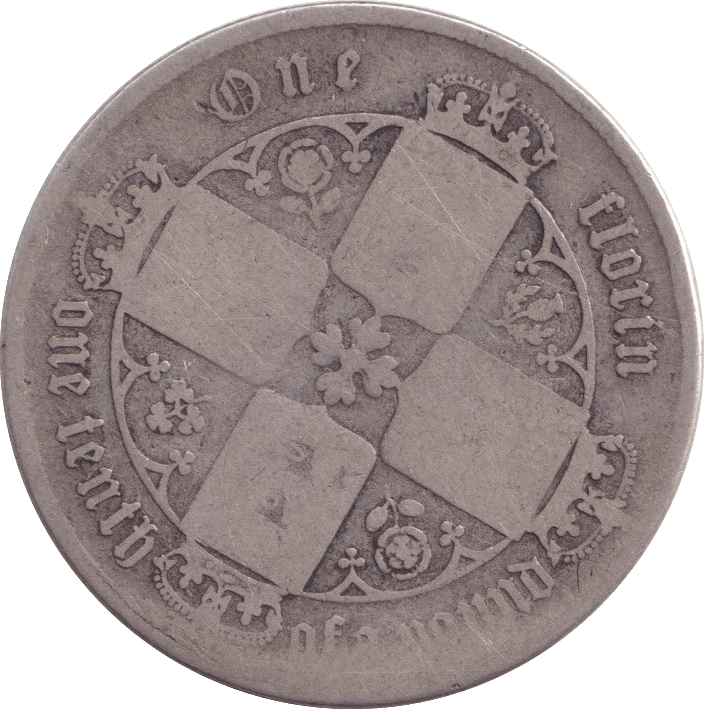 1859 FLORIN ( FINE ) - FLORIN - Cambridgeshire Coins