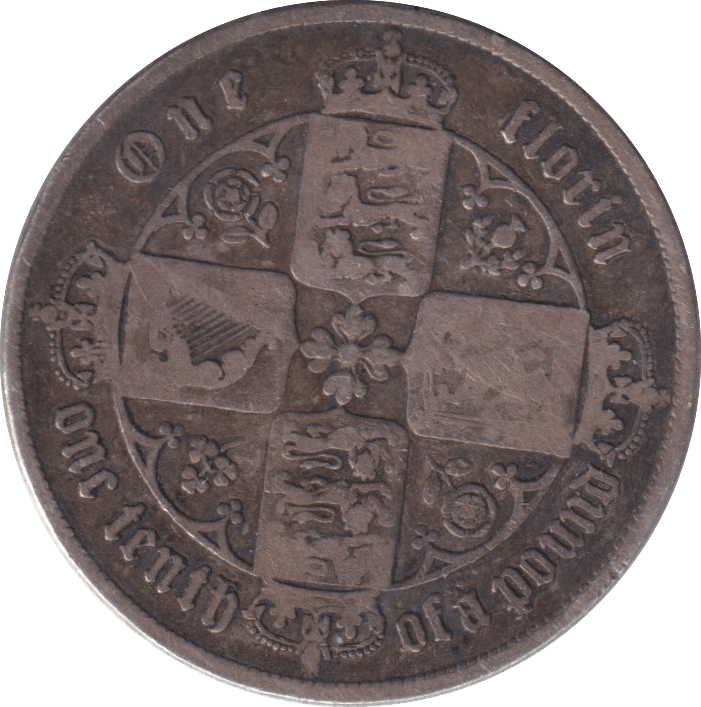 1859 FLORIN ( FINE ) - FLORIN - Cambridgeshire Coins