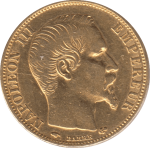 1859 GOLD 20 FRANC FRANCE ( A ) NAPOLEON - GOLD WORLD COINS - Cambridgeshire Coins