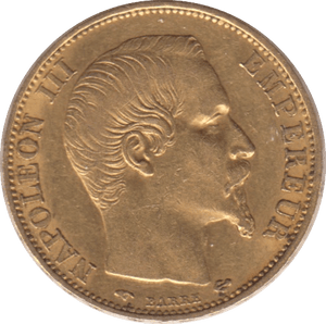 1859 GOLD 20 FRANCS FRANCE ( A ) - Gold World Coins - Cambridgeshire Coins