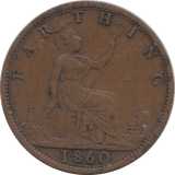 1860 FARTHING ( GF ) - Farthing - Cambridgeshire Coins