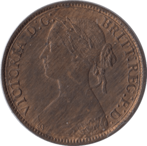 1860 FARTHING ( UNC ) - Farthing - Cambridgeshire Coins