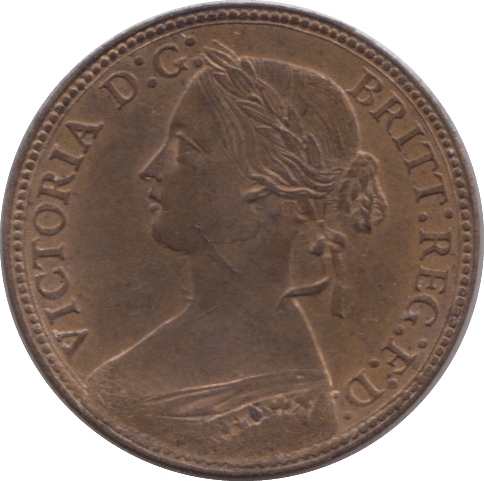 1860 FARTHING ( UNC ) - Farthing - Cambridgeshire Coins