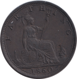 1860 FARTHING ( UNC ) - FARTHING - Cambridgeshire Coins