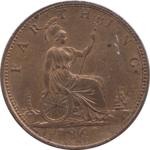 1860 FARTHING ( UNC ) - Farthing - Cambridgeshire Coins