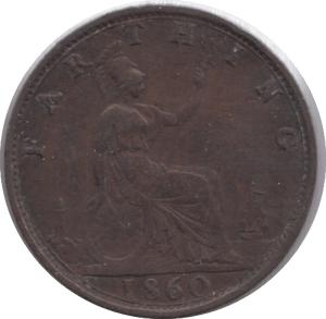 1860 FARTHING ( VF ) - Farthing - Cambridgeshire Coins