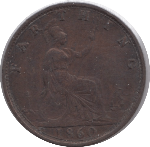 1860 FARTHING ( VF ) - Farthing - Cambridgeshire Coins