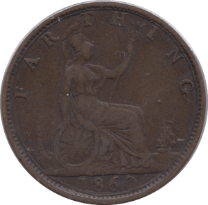 1860 FARTHING ( VF ) - Farthing - Cambridgeshire Coins