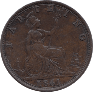 1861 FARTHING ( EF ) - Farthing - Cambridgeshire Coins