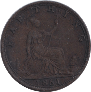 1861 FARTHING ( GVF ) - FARTHING - Cambridgeshire Coins