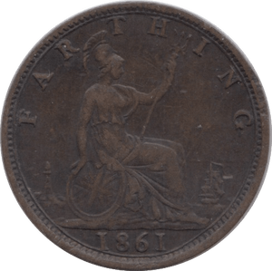 1861 FARTHING ( VF ) - Farthing - Cambridgeshire Coins