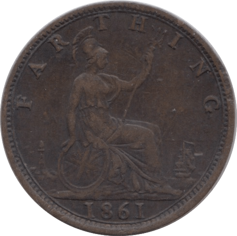 1861 FARTHING ( VF ) - Farthing - Cambridgeshire Coins