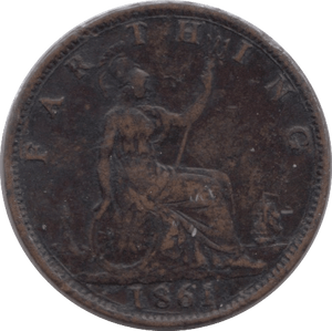 1861 FARTHING ( VF ) - Farthing - Cambridgeshire Coins