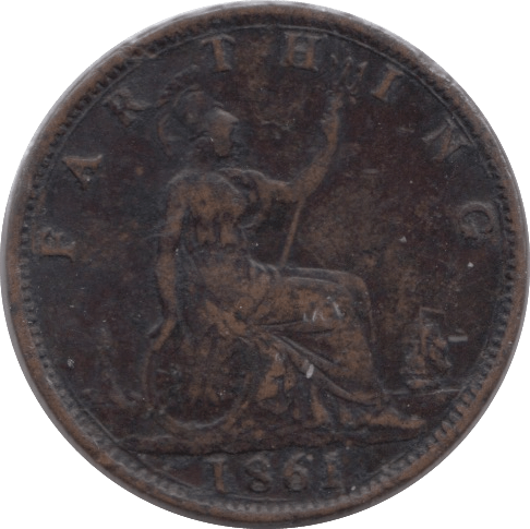 1861 FARTHING ( VF ) - Farthing - Cambridgeshire Coins