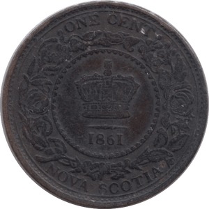 1861 NOVA SCOTIA ONE CENT - WORLD COINS - Cambridgeshire Coins