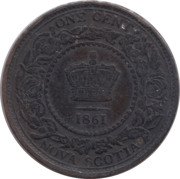 1861 NOVA SCOTIA ONE CENT - WORLD COINS - Cambridgeshire Coins