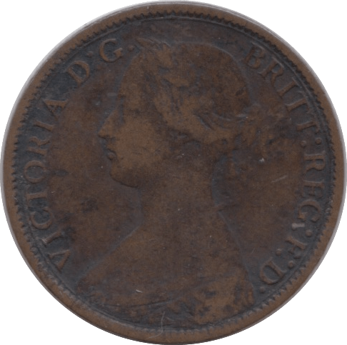 1862 FARTHING ( FINE ) - Farthing - Cambridgeshire Coins