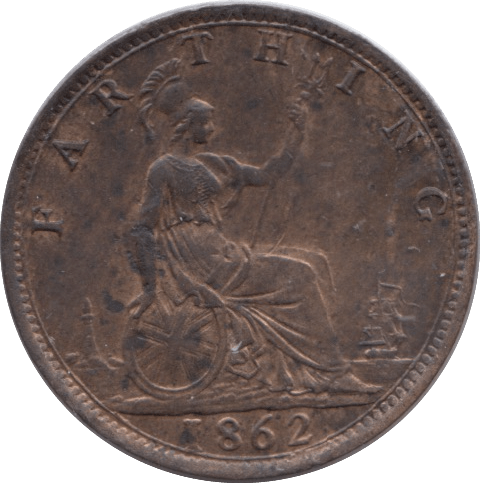 1862 FARTHING ( UNC ) - Farthing - Cambridgeshire Coins