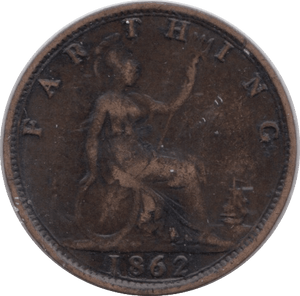 1862 FARTHING ( VF ) - Farthing - Cambridgeshire Coins