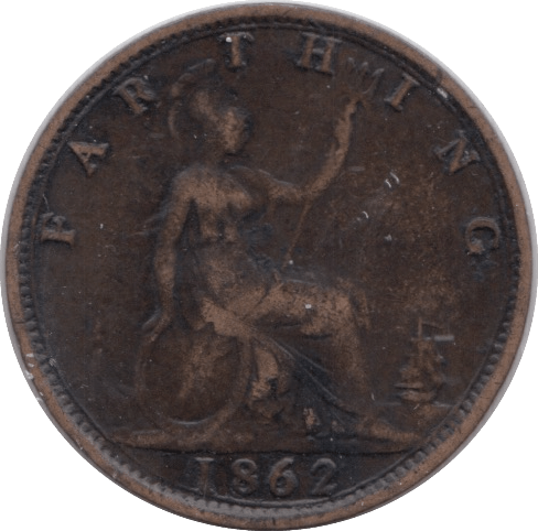 1862 FARTHING ( VF ) - Farthing - Cambridgeshire Coins