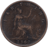 1862 FARTHING ( VF ) - Farthing - Cambridgeshire Coins