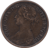 1862 FARTHING ( VF ) - Farthing - Cambridgeshire Coins