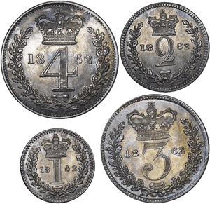 1862 MAUNDY SET VICTORIA - Maundy Set - Cambridgeshire Coins