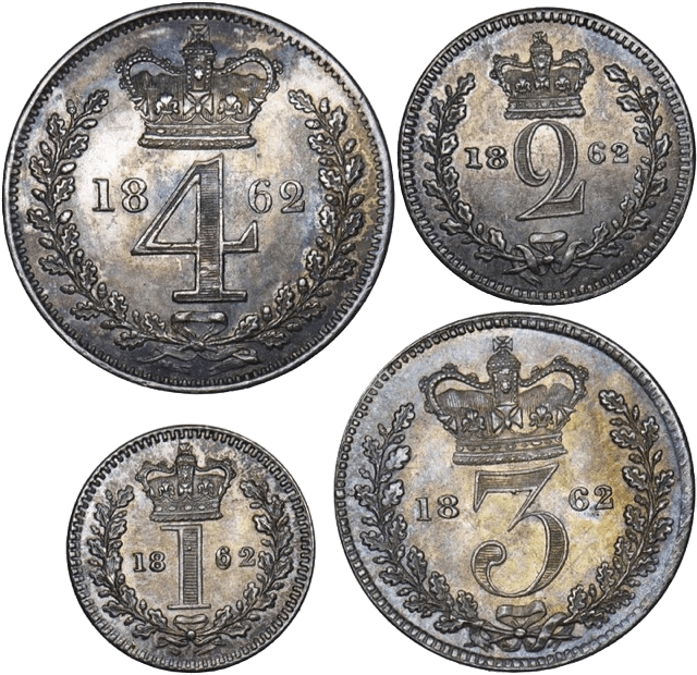 1862 MAUNDY SET VICTORIA - Maundy Set - Cambridgeshire Coins