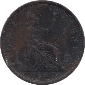 1862 PENNY ( EF ) - PENNY - Cambridgeshire Coins