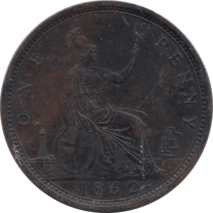 1862 PENNY ( EF ) - PENNY - Cambridgeshire Coins