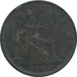 1862 PENNY ( EF ) - PENNY - Cambridgeshire Coins