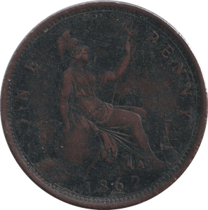 1862 PENNY ( VF ) - PENNY - Cambridgeshire Coins