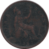 1862 PENNY ( VF ) - PENNY - Cambridgeshire Coins