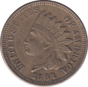 1862 USA ONE CENT - WORLD COINS - Cambridgeshire Coins