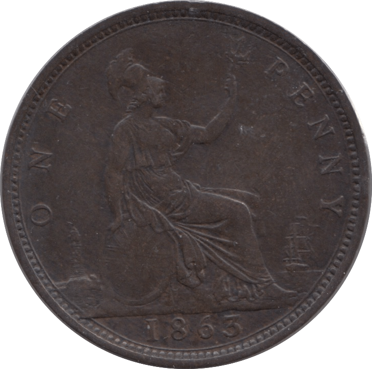 1863 PENNY ( EF ) - Penny - Cambridgeshire Coins