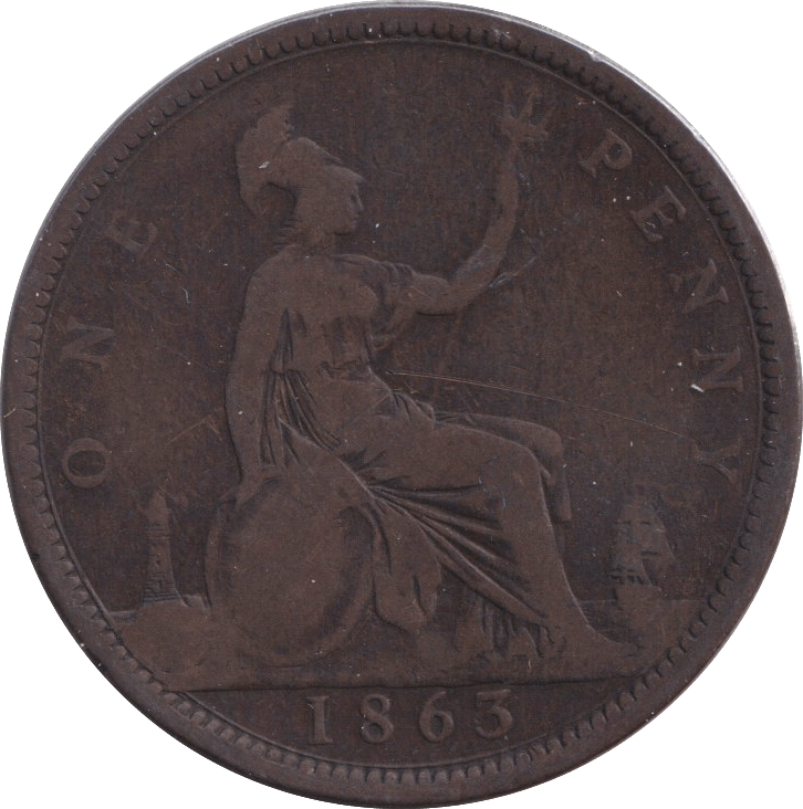 1863 PENNY ( FINE ) - PENNY - Cambridgeshire Coins