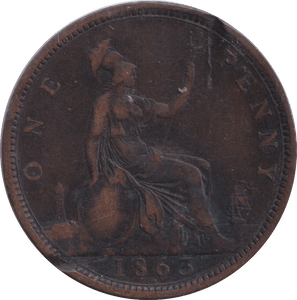 1863 PENNY ( FINE ) - PENNY - Cambridgeshire Coins