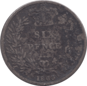 1863 SIXPENCE ( FAIR ) - SIXPENCE - Cambridgeshire Coins