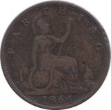 1864 FARTHING ( GF ) - Farthing - Cambridgeshire Coins