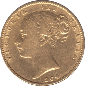 1864 GOLD SOVEREIGN ( VF ) DIE 43 - SOVEREIGN - Cambridgeshire Coins