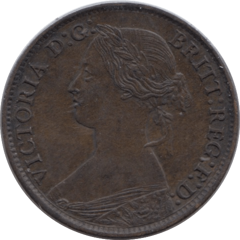 1865 FARTHING ( AUNC ) - Farthing - Cambridgeshire Coins