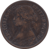 1865 FARTHING ( FINE ) - Farthing - Cambridgeshire Coins