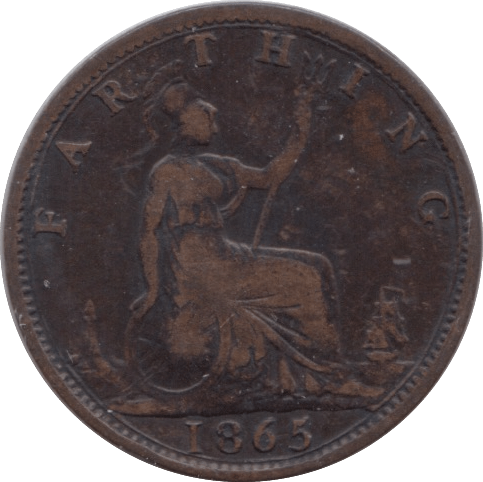 1865 FARTHING ( FINE ) - Farthing - Cambridgeshire Coins