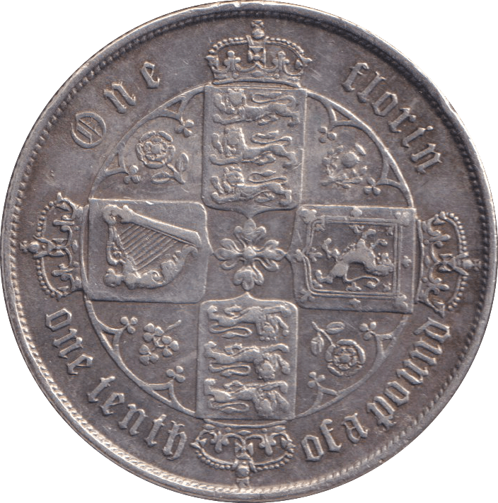 1865 FLORIN ( GVF ) DIE 4 - FLORIN - Cambridgeshire Coins