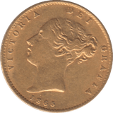 1865 GOLD HALF SOVEREIGN ( EF ) DIE 10 - Half Sovereign - Cambridgeshire Coins